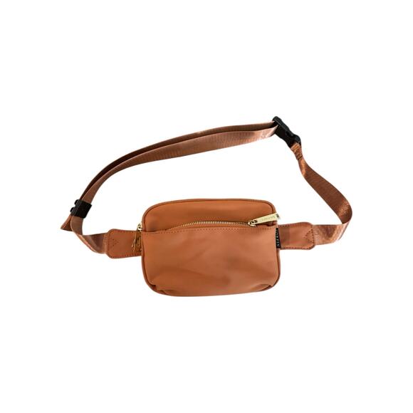LOFEN Tan Gold Belt Bag • Adjustable Strap • Everyday Crossbody Fanny Pack - Picture 2 of 9
